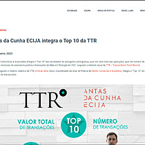 Antas da Cunha ECIJA integra o Top 10 da TTR